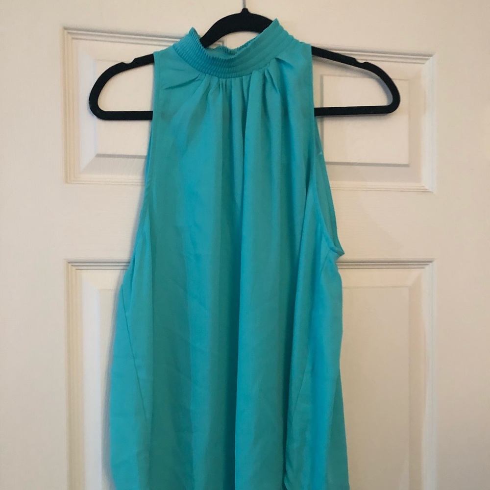 New York and Company High Collar Sleeveless Blouse